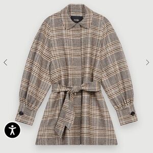 Maje double faced checked coat